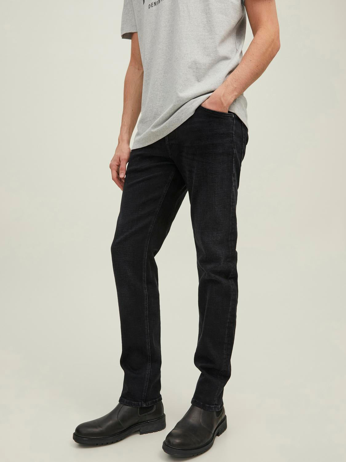 JJIMIKE JJORIGINAL 111 TAPERED FIT JEANS